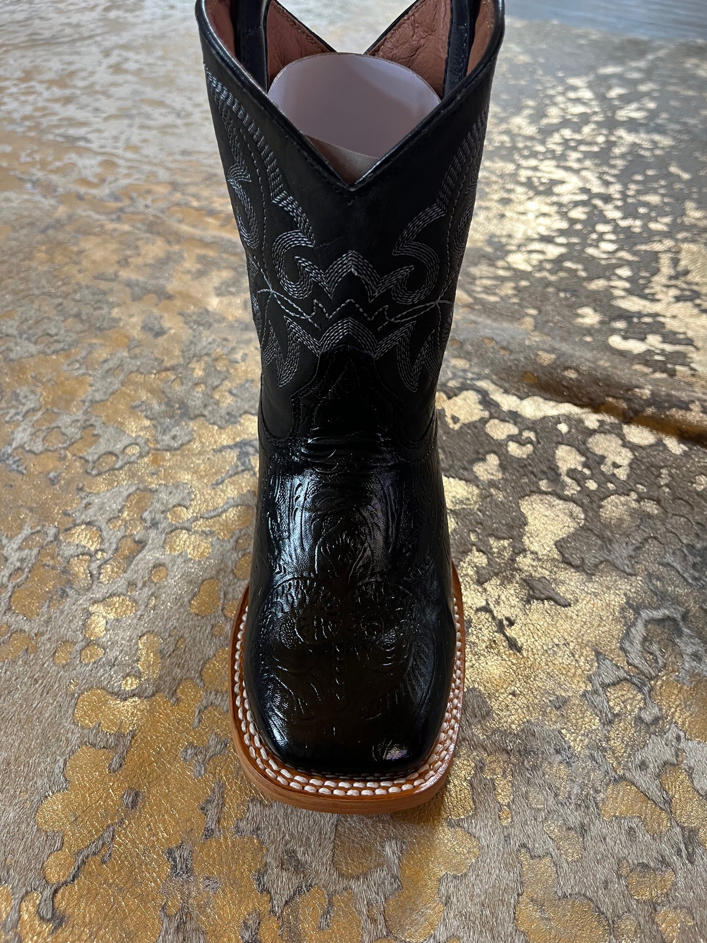 Tanner Mark Boys' Tooled Leather Western Boots